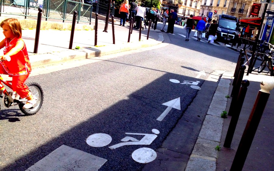 Parisian bike lanes