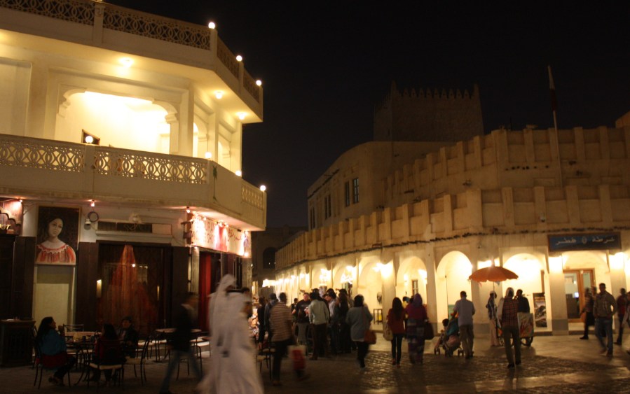 The Souq Waqif is popular on weekends and evening nights for city meandering