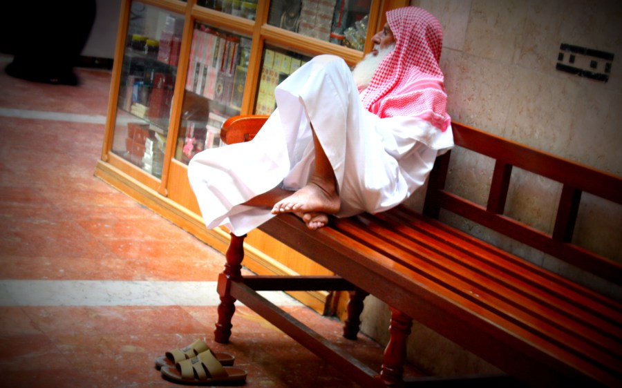 Doha's street furniture in use