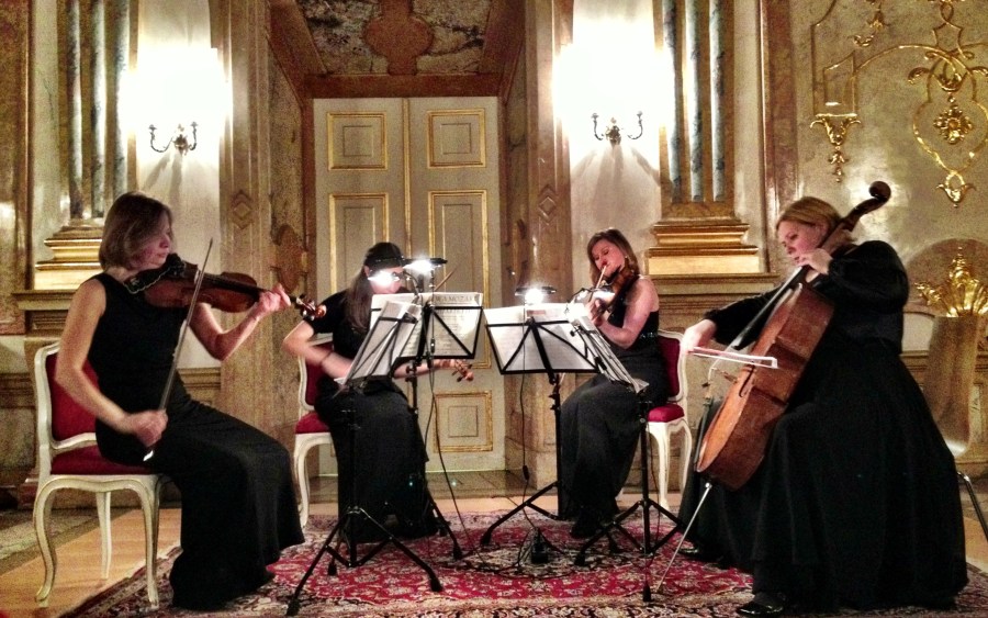 Another Salzburg tradition: enjoying a Mozart-inspired string quartet